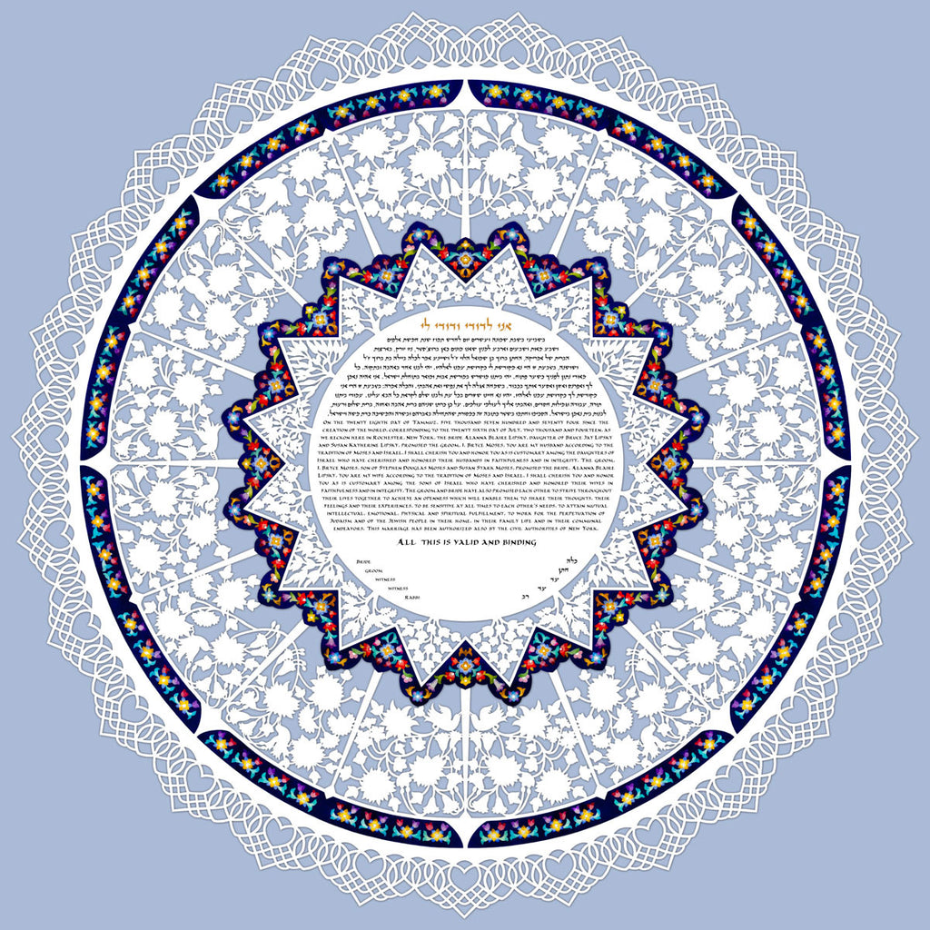 White Roses Ketubah