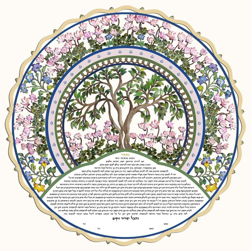 Ketubah, or Jewish wedding contract, Signing?